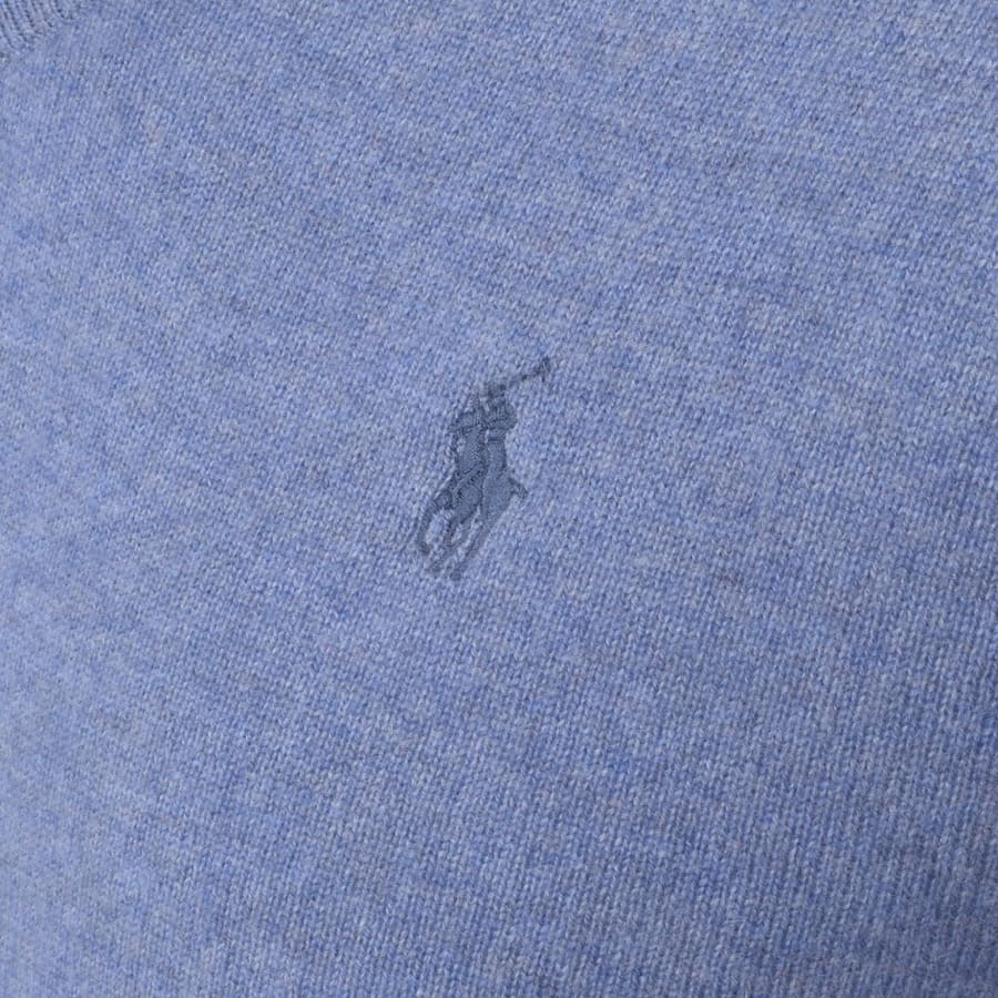 Alternative Image for ProductRalph Lauren V Neck Wool Knit Jumper Blue3